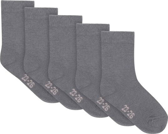 Minymo Ankle Sock Solid (5 Pack) BLAU GRAY 15\18
