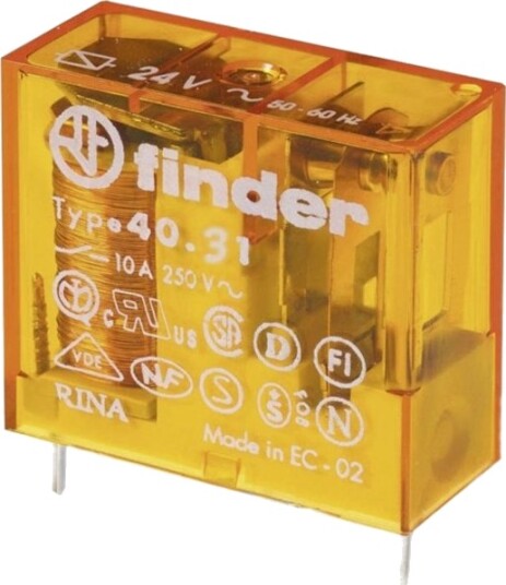 Finder 40.31.8.230.4000 Printrelé 230 V/Ac 10 A 1 Vekselkontakt