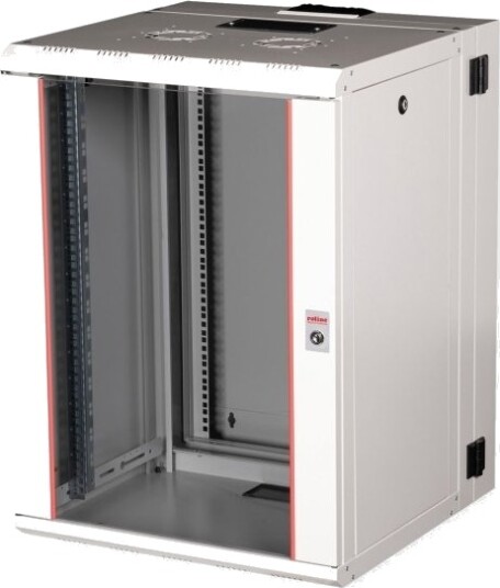 Roline 26.21.0013 Veggmonterbar Hylle 16U 50 Kg Nøkkellås Rack Skinner 44.2 Kg