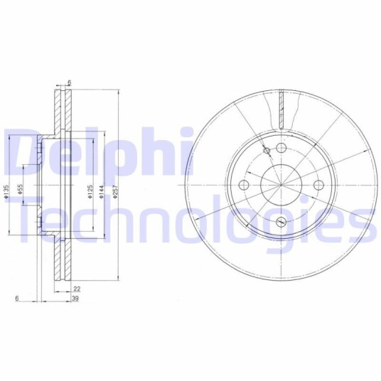 Bremseskive DELPHI BG2804