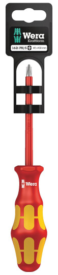 Wera VDE Kraftform Plus Skrutrekker PH2 100mm for Elektriske Systemer