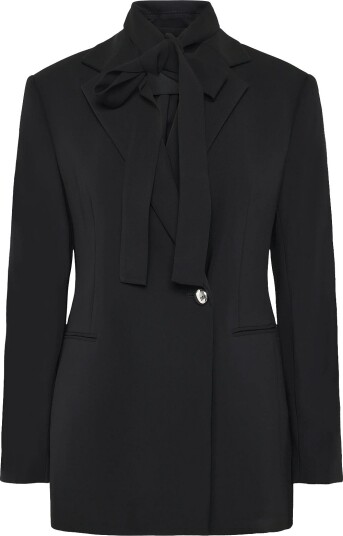 Mango Double Breasted Belted Suit Blazer Black L