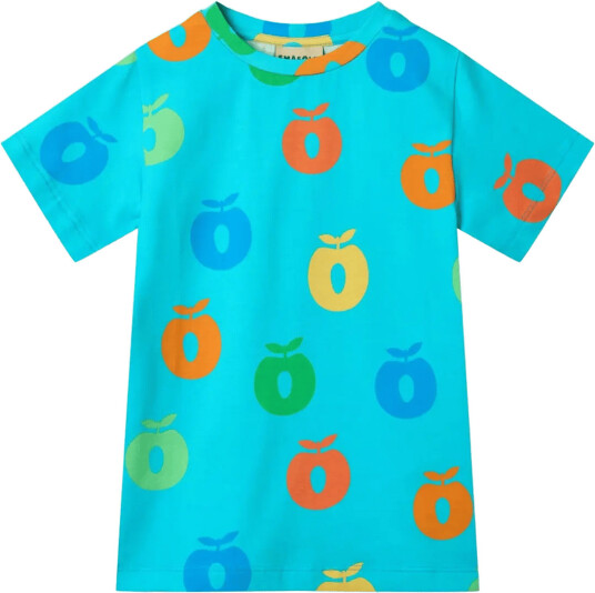 Småfolk T Shirt With Apples Blue 92 98