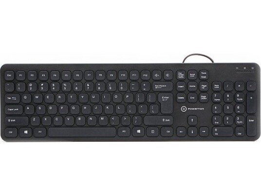 Powerton WPK102 Slankt USB Amerikansk Klassisk Tastatur Lydløst WPK102B US Powerton WPK102 Slankt USB Amerikansk Klassisk Tastatur Lydløst WPK102B US