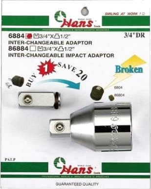 HANS 6884 Reduksjonsadapter, skralle