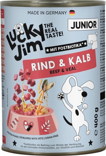 Lucky Jim Våtfôr Junior & Kalv Okse 24 X 400 G