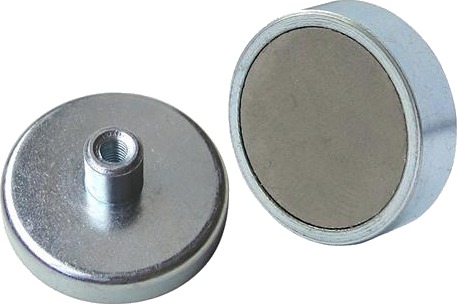 Pottemagnet E869 Ø50 M6 Gev.Bøsning