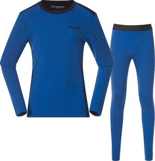 Bergans Of Norway Bergans Kids/Junior Allround Merino Baselayer Set Kids/Junior Space Blue/navy Blue 104