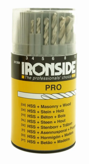 Ironside Borkassett Kombi-boks18 deler Borskassett Kombi-Boks 3-10 mm del. Ironside Borkassett Kombi-boks18 deler Borskassett Kombi-Boks 3-10 mm del.