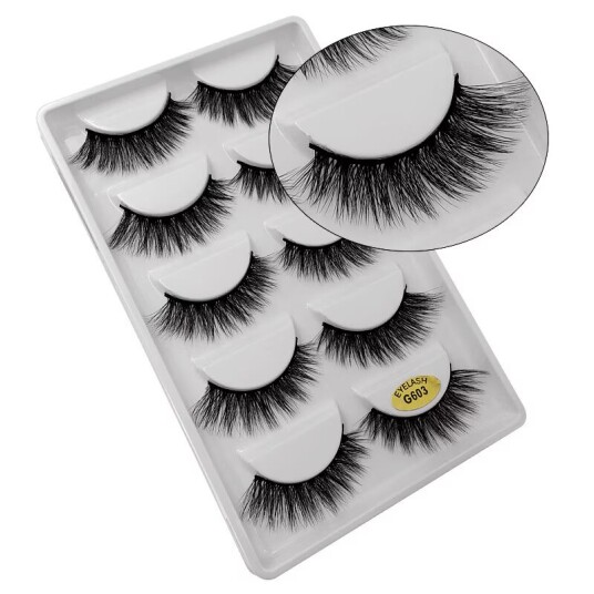 5-par lösögonfransar 3D faux mink G603 5-par lösögonfransar 3D faux mink G603