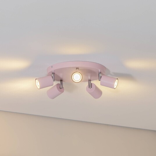 Luminex Fun downlight rosa Ø 30 cm justerbar GU10
