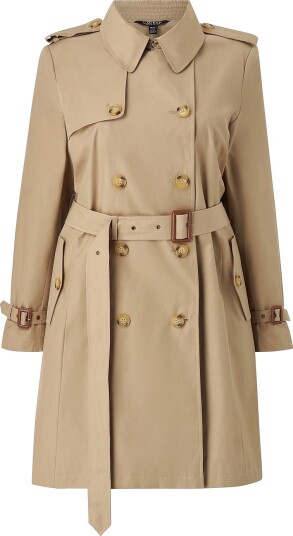 Lauren Ralph Lauren Curve Trenchcoat DB Blt Rain 38' Beige