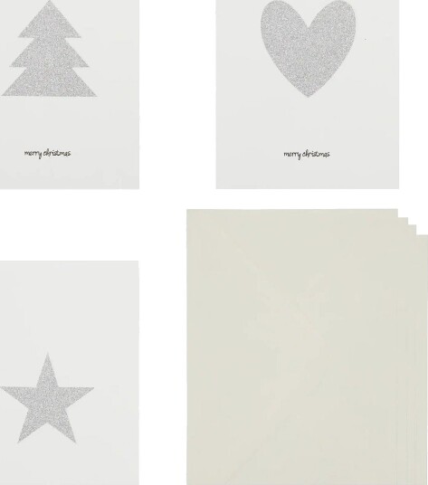 house doctor Greeting Card, Hdglitr, White, Silv - SILVER - One Size
