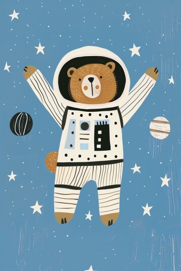 Namly Design Plakat Astronautbjørn POSTERSXQHBC