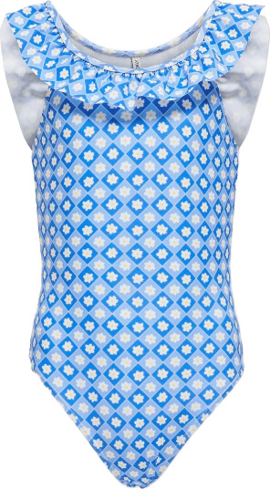 Kids Only Kmgmaja Frill Swimsuit Acc Blue 86