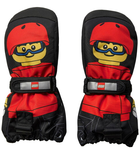 LEGO® Wear Votter LWAgan 812 Svart/Rød LEGO® Wear 11 12 år 146 152 Votter