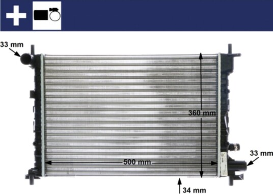 Radiator MAHLE ORIGINAL CR 381 000S