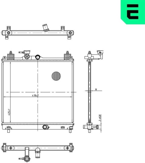 ERA 673488 Radiator motorkjøling