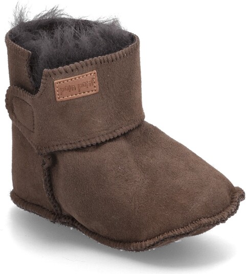 Pom Pom Baby Boot Sheepskin Brown 16/17