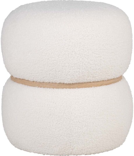 Milford puff bouclé Ø38cm hvit.