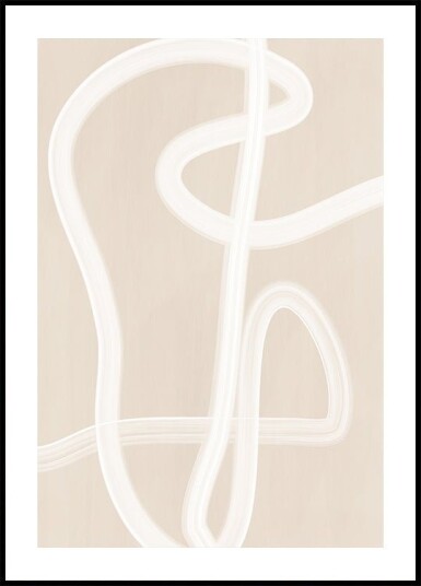 White Brush Stroke Poster Plakat Plakat / 50x70cm