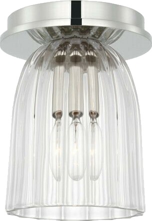 Asalea 5" Solitaire Flush Mount Polished Nickel