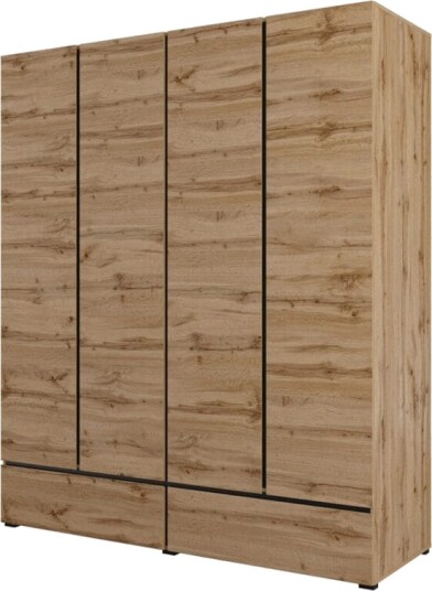 Garderobe Cross S 4 Dører med 2 Skuffer - Wotan eik