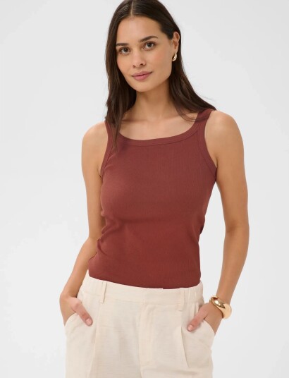 Kaffe Kacarna Tank Top - Brown - XL