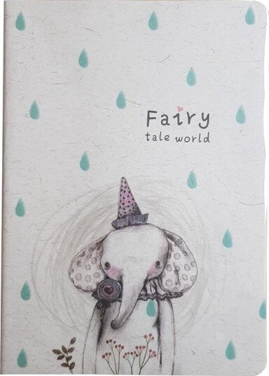 Hobby Mate Notebook 19*25.5cm. Linen. Fairytale Eleph