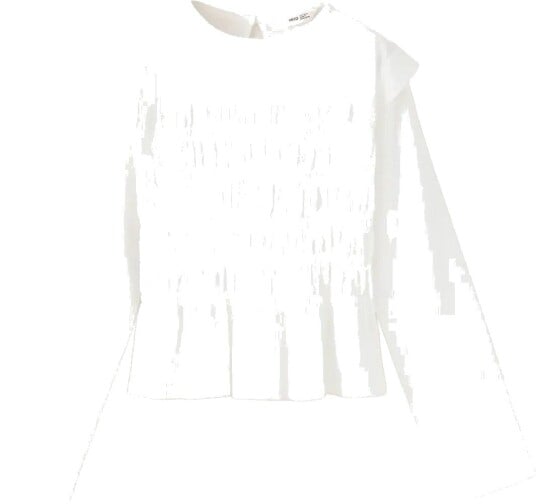 Mango Fitted Honeycomb T Shirt NATURAL WHITE 7 8 Mango Fitted Honeycomb T Shirt NATURAL WHITE 7 8