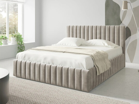 Desio Oppbevaringsseng 160x200 cm Beige