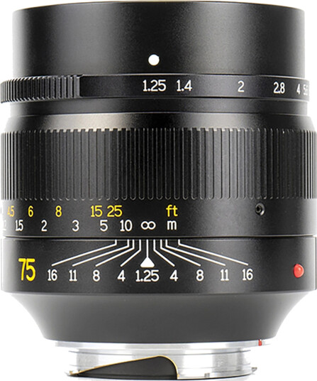 7Artisans 75mm f/1.25 Til M-fatning. Sort