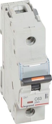 Legrand DX3 MCB automatsikring C63 1P 1M 25kA