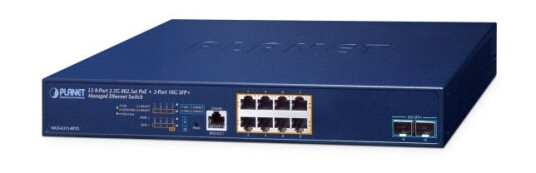 Planet Layer 3, 8-Port 2.5Gbase-T, Håndtert, L3, 2.5G Ethernet (100/1000/2500), Strøm Over Ethernet (Poe), Rack-Montering, 1U