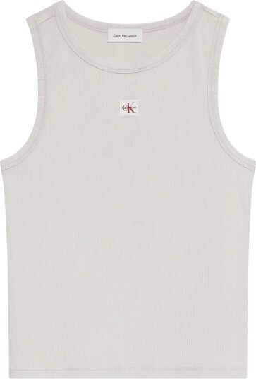 Calvin Klein Jeans Sl Woven Label Tank Washed ASHES OF ROSES XL Calvin Klein Jeans Sl Woven Label Tank Washed ASHES OF ROSES XL