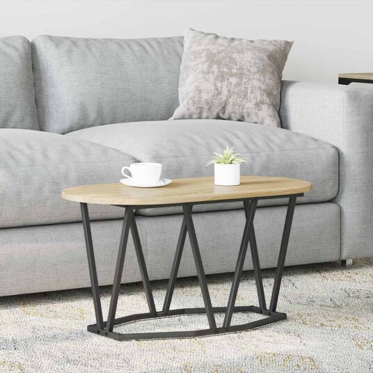Kaffebord Sonoma Eik 80x40x40,5 cm Ingeniørtre og Metall