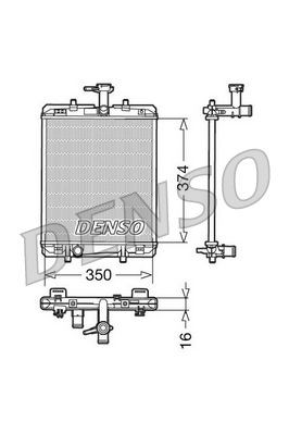 Radiator DENSO DRM21602 Radiator DENSO DRM21602