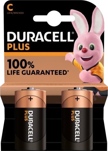 Duracell Plus C Alkalisk Engangsbatteri 2-pack - 7750 mAh