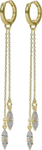 SNÖ of Sweden Largo Double Chain Crystal Ear G/Clear Onesize Gold ONE SIZE SNÖ of Sweden Largo Double Chain Crystal Ear G/Clear Onesize Gold ONE SIZE