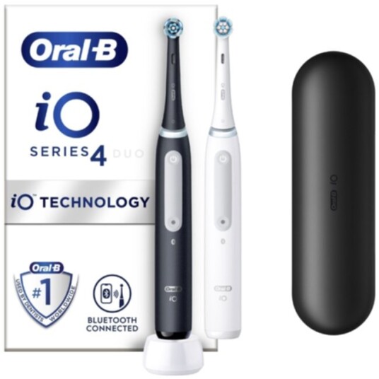 Oral-B iO4 Series 4 Duo Eltannbørste Black/White