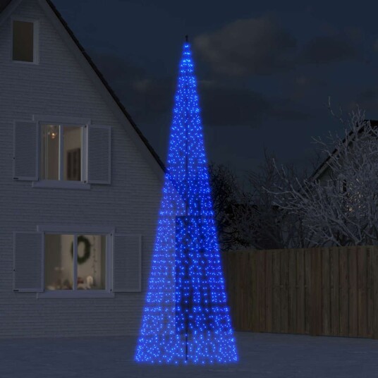 vidaXL Juletre lyskjegle med pigger 1534 LED blå 500 cm