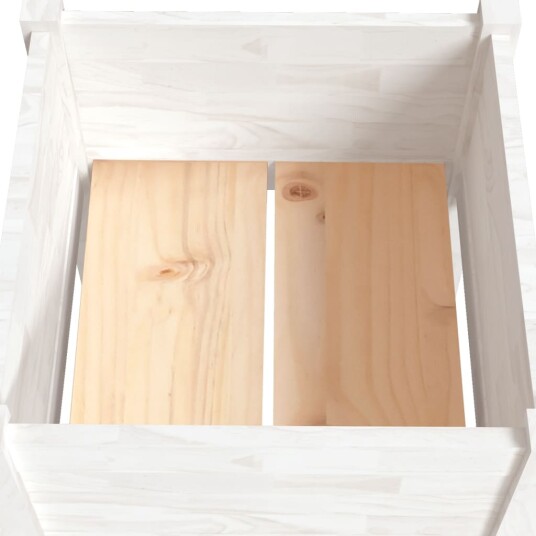 vidaXL Plantekasse hvit 50x50x70 cm heltre furu
