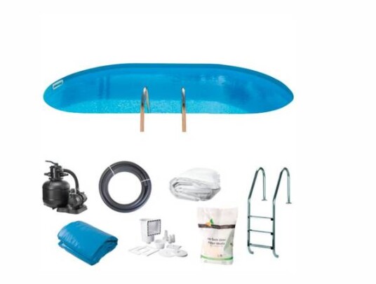 Swim & Fun nedgravd basseng oval 700 x 320 x 150 cm KPEOV7059