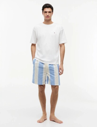 Tommy Hilfiger Ss Woven Short Print Set White S