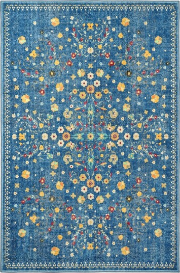 Flatvevd teppe Nabilar blå Størrelse: 190 x 280 cm