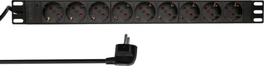 LogiLink 9 veis 19" rack PDU U1 Black A12809