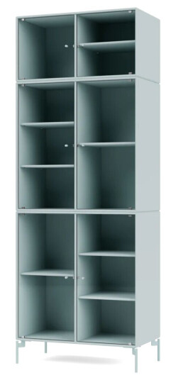 Montana Ripple IV vitrineskap 69,6 x 187,2 x 38 cm Flint-ben flint