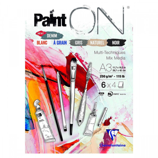 Clairefontaine Paint'ON Multi-Techniques Assorted A3