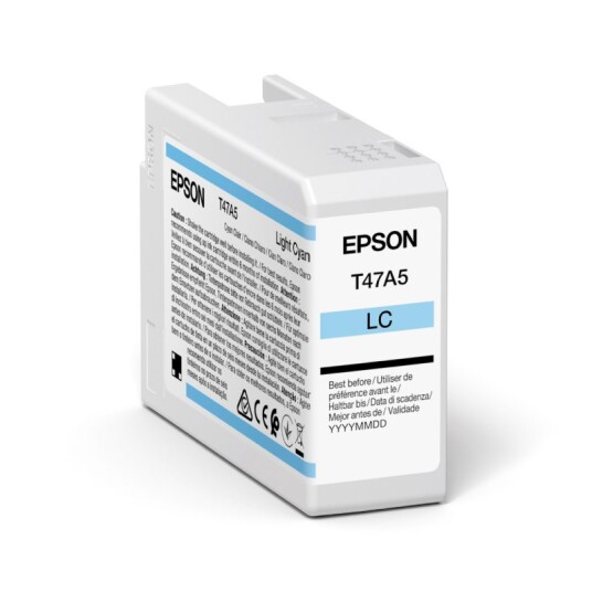 Epson T47A5 LC blekkpatron - C13T47A500 Original - Lys Cyan 50 ml Epson T47A5 LC blekkpatron - C13T47A500 Original - Lys Cyan 50 ml