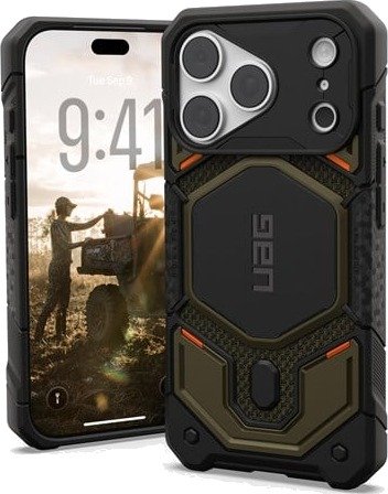UAG Monarch Pro MagSafe - kevlar element green - iPhone 18 Pro/17 Pro